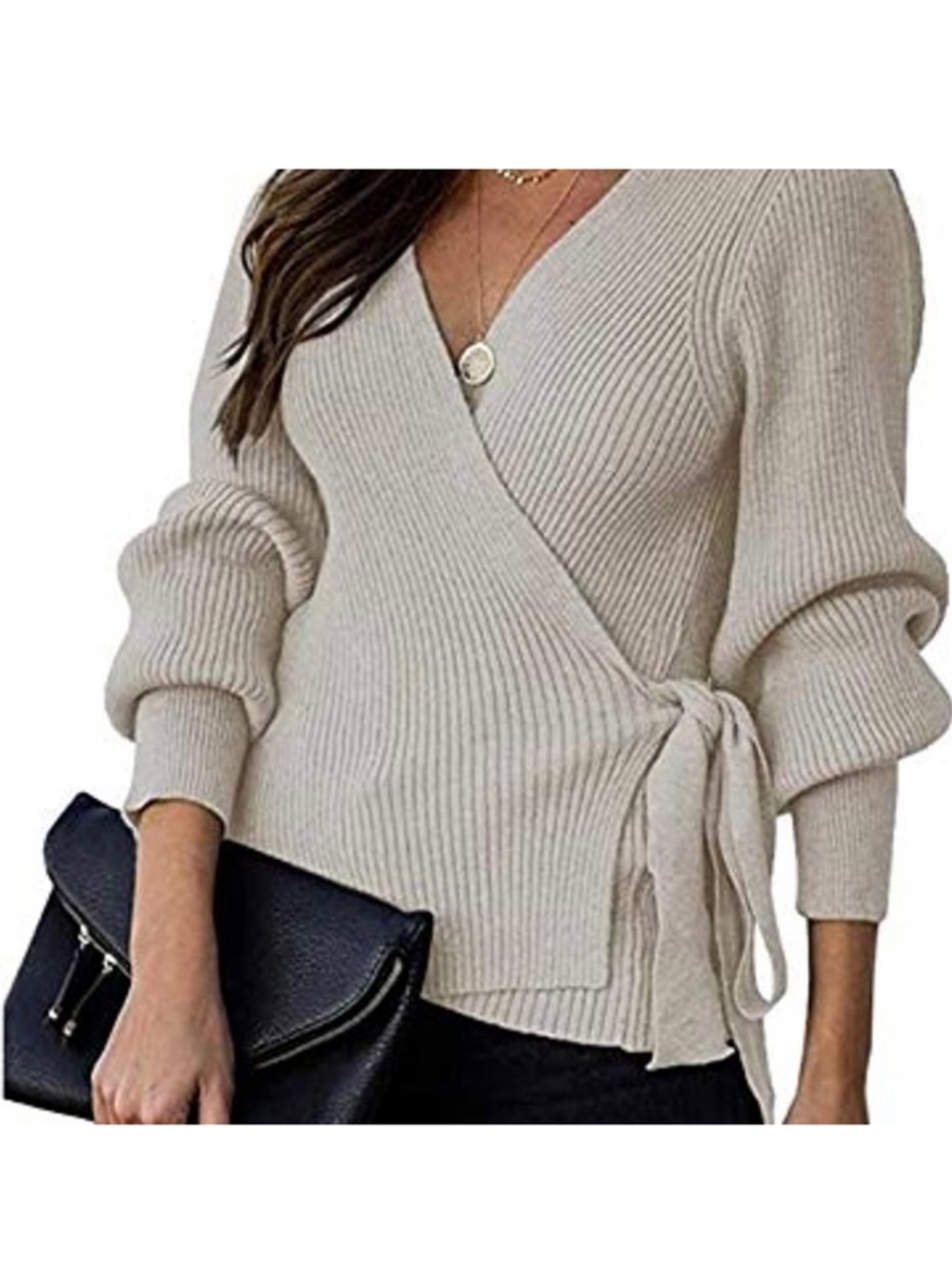 Kirundo Ribbed Wrap Sweater Size Small